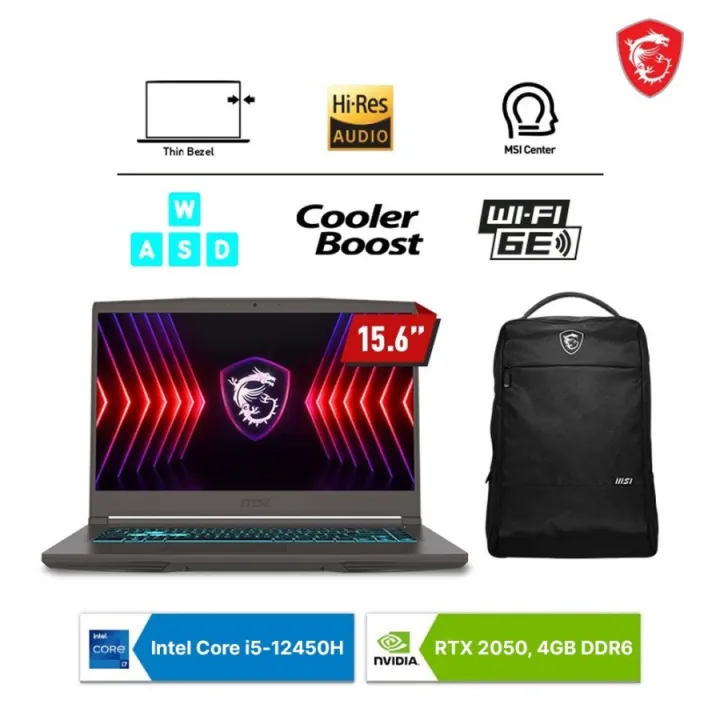 MSI Thin 15 B12UCX 2299ID i5-12450H 8GB 512GB SSD RTX2050 4GB 15.6″ FHD 144Hz Win 11 Home Cosmos Gray | Lazada Indonesia