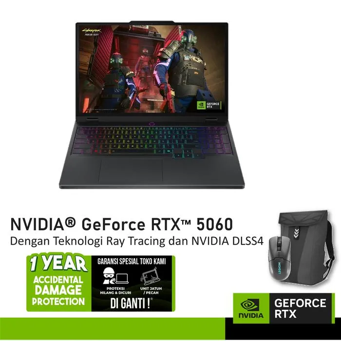 LENOVO LEGION 5I 15IRX10 GeForce RTX 5060 - Intel Core i7 14700HX 32GB RAM 512GB SSD WQXGA 165HZ - RAM 16GB, Tanpa Antigores | Lazada Indonesia