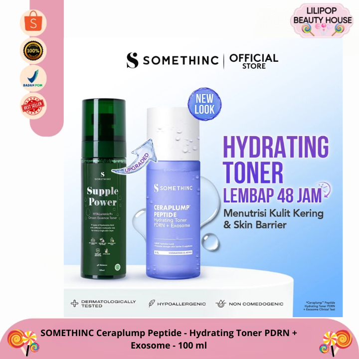 SOMETHINC Ceraplump Peptide - Hydrating Toner PDRN + Exosome - 100 ml