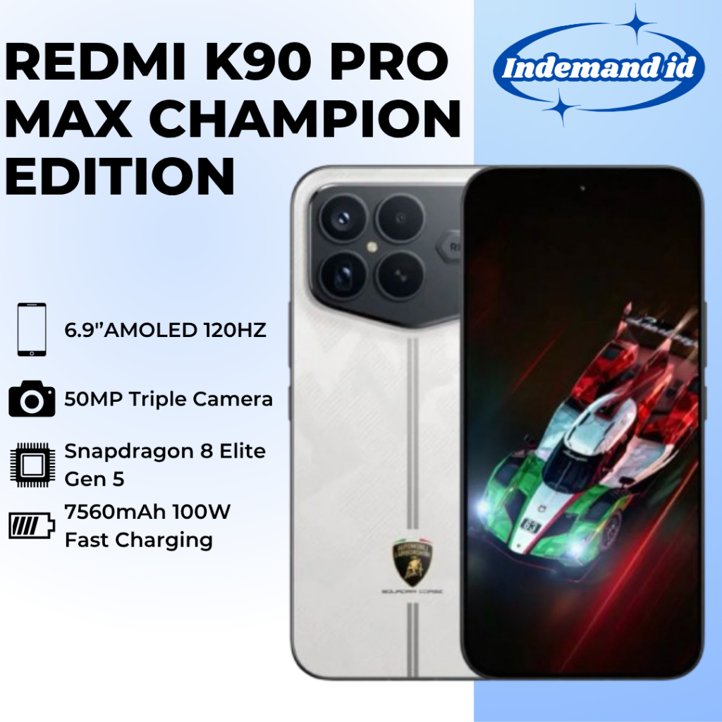 Jual Redmi K90 Pro Max Champion Edition 5G 16GB 1TB AUTOMOBILI LAMBORGHINI SQUADRA CORSE 6.9''AMOLED 120HZ Snapdragon 8 Elite Gen 5 7560mAh 100W | Shopee Indonesia