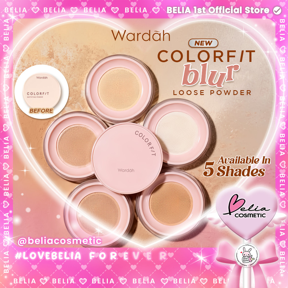 BELIA  WARDAH Colorfit HD Blurify Loose Powder 15g | Bedak Tabur | Long Lasting Oil-Control