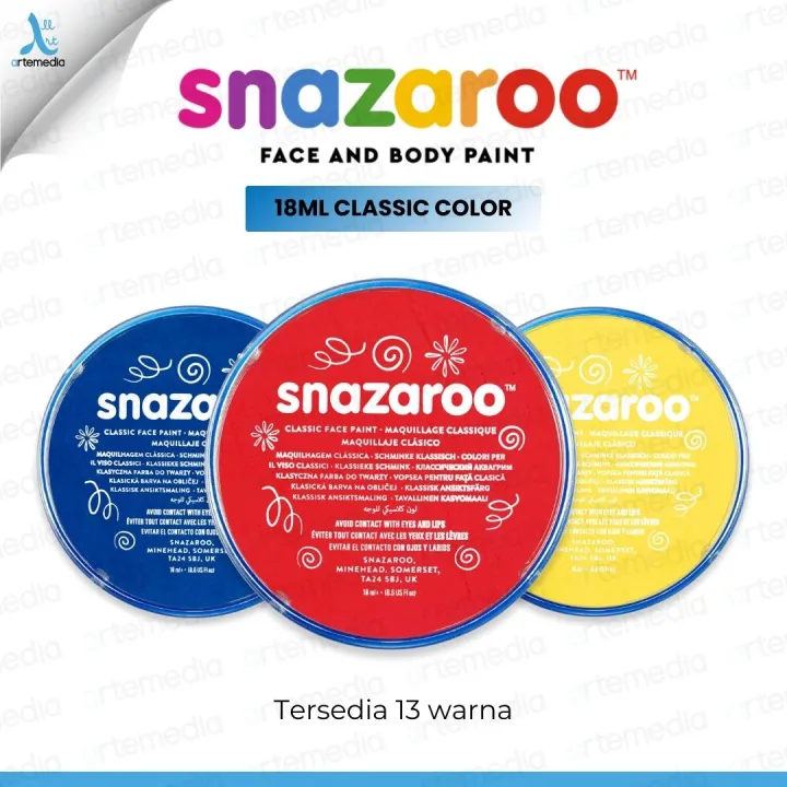 Snazaroo Face Body Paint 18ml Classic Color Makeup Cat Muka dan Cat Badan | Lazada Indonesia