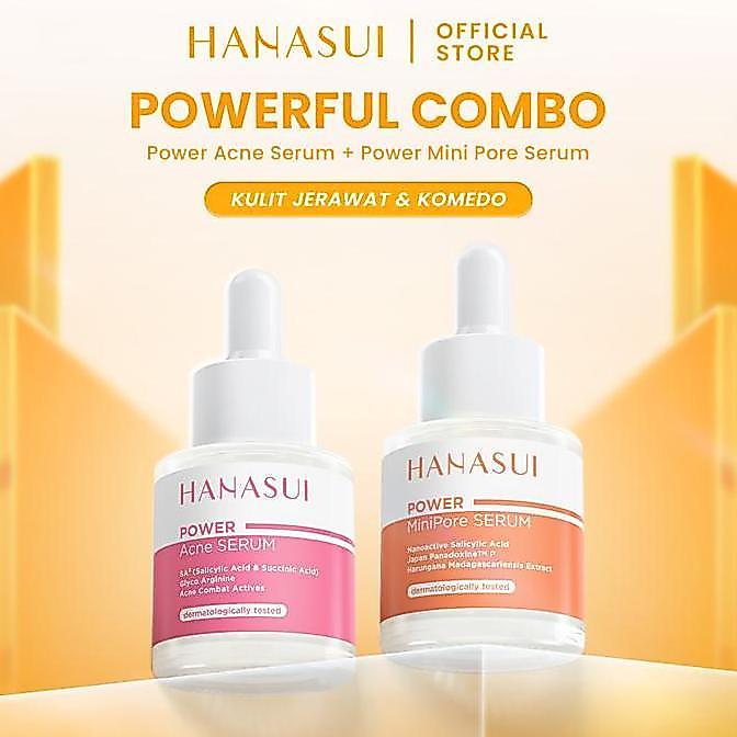 NEW HANASUI Power Serum Twinpack (Bright Expert + Barrier Serum, Power Acne + Post Acne, Bright + Barrier, Bakuchiol + Barrier, Power Acne + Minipore, Power Peeling + Barrier) (bdl)