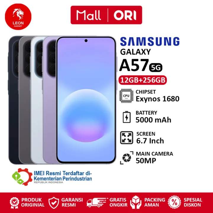 Samsung Galaxy A57 5G [12GB+256GB] - Garansi Resmi 1 Tahun | Lazada Indonesia