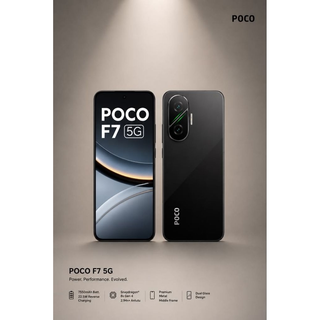 HP POCO F7 12/512GB - Super Speed, Kamera Unggulan, Baterai Tahan Lama