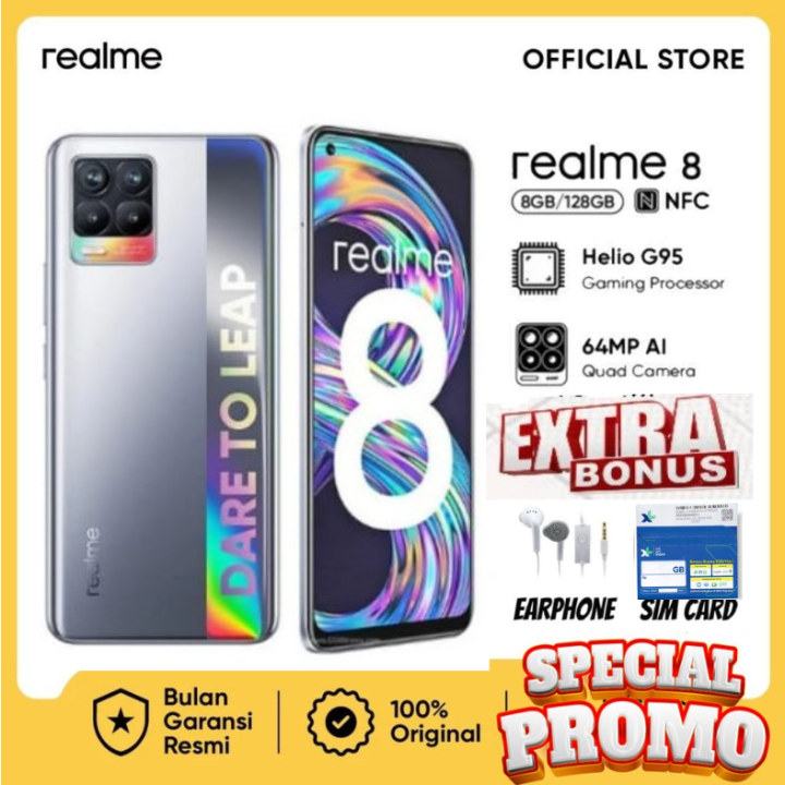 HP realme 8 RAM 8/128GB [Super AMOLED, 64MP AI Quad Camera, Helio G95] - Hitam | Lazada Indonesia
