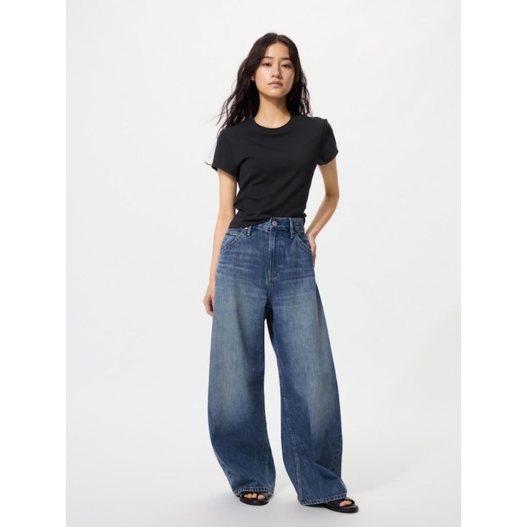 UNIQLO VIRAL Celana Barel Barrel Jeans Curve Baggy Original