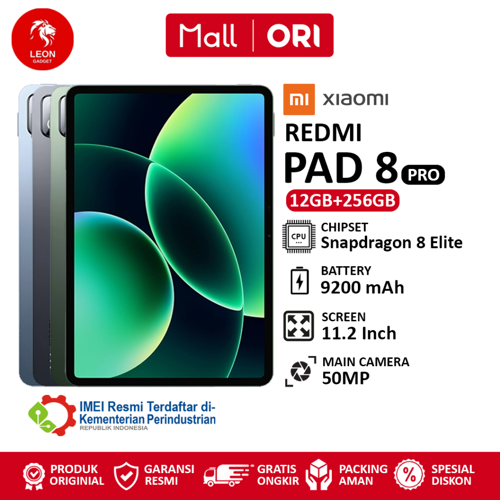 Xiaomi Mi Pad 8 Pro [12GB+256GB] - Garansi Resmi 1 Tahun