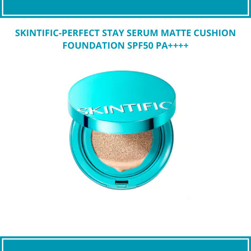 Skintific Perfect Stay Serum Matte Cushion Foundation SPF50 PA++++ \ Bedak