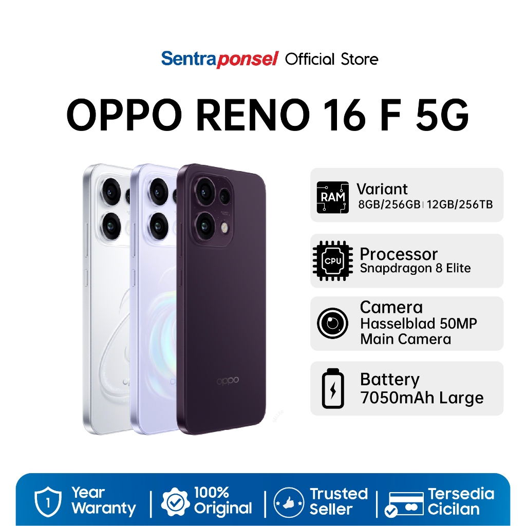 Jual OPPO RENO 16 F 5G 8GB/128GB 8GB/256GB | Shopee Indonesia