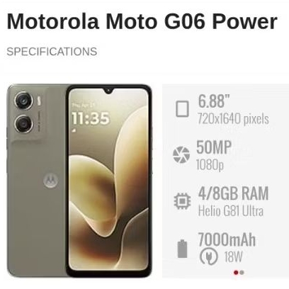 motorola moto G06 power 4/128gb 120hz lte asli