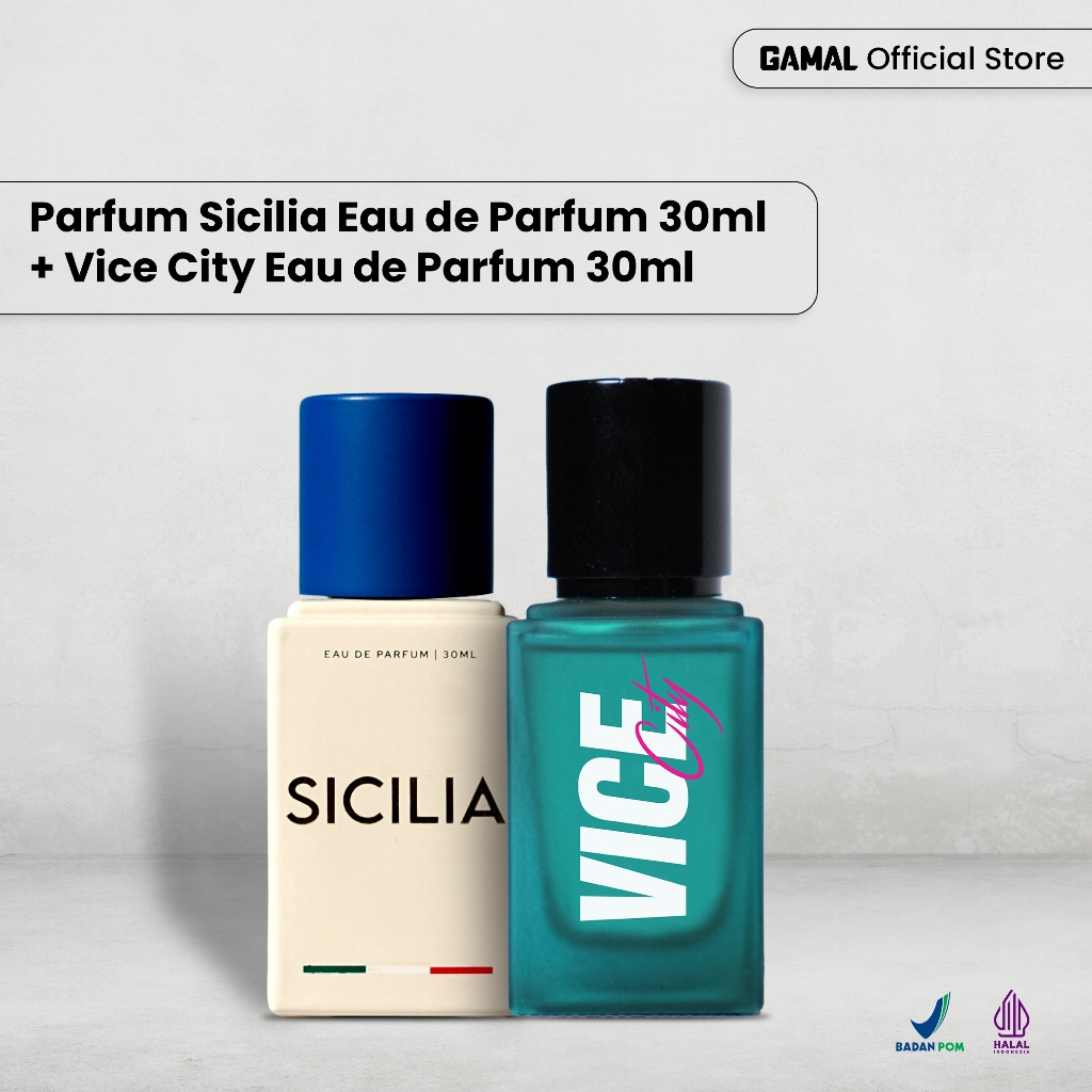 GAMAL Bundling Parfum Paket Bundling Dua Parfum EDP 30ml Aroma Khas Parfum Vice City + Sicilia by Represcent | EDP 30ml