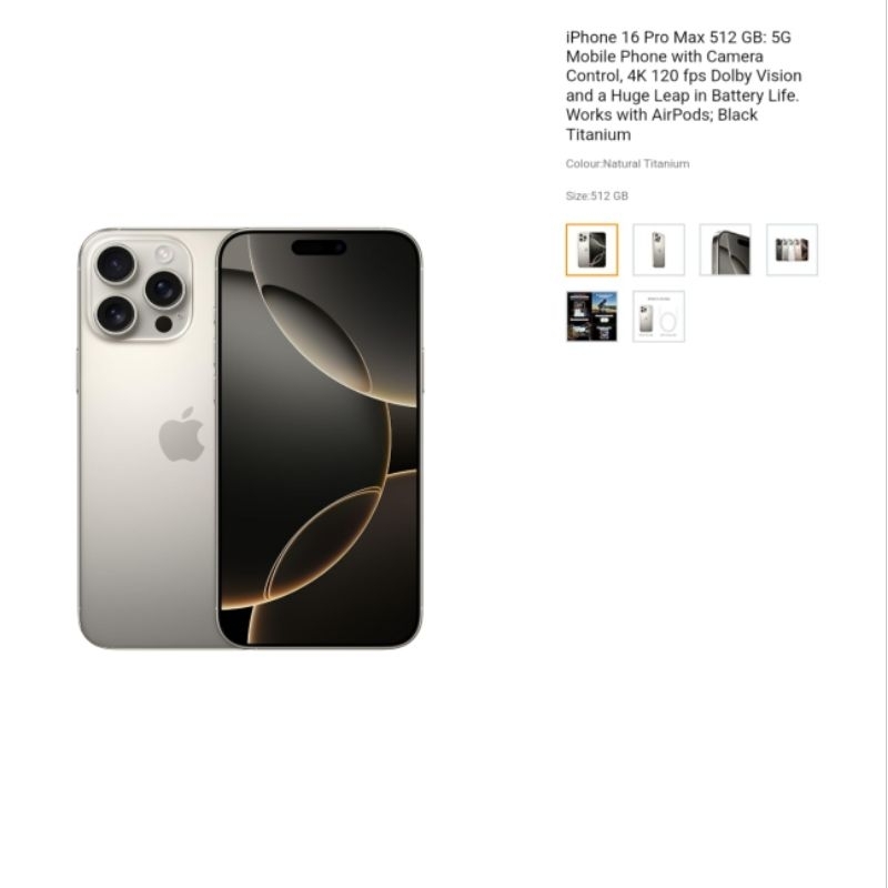 Jual iPhone 16 Pro Max 512GB - Garansi Resmi iBox Indonesia | Shopee Indonesia