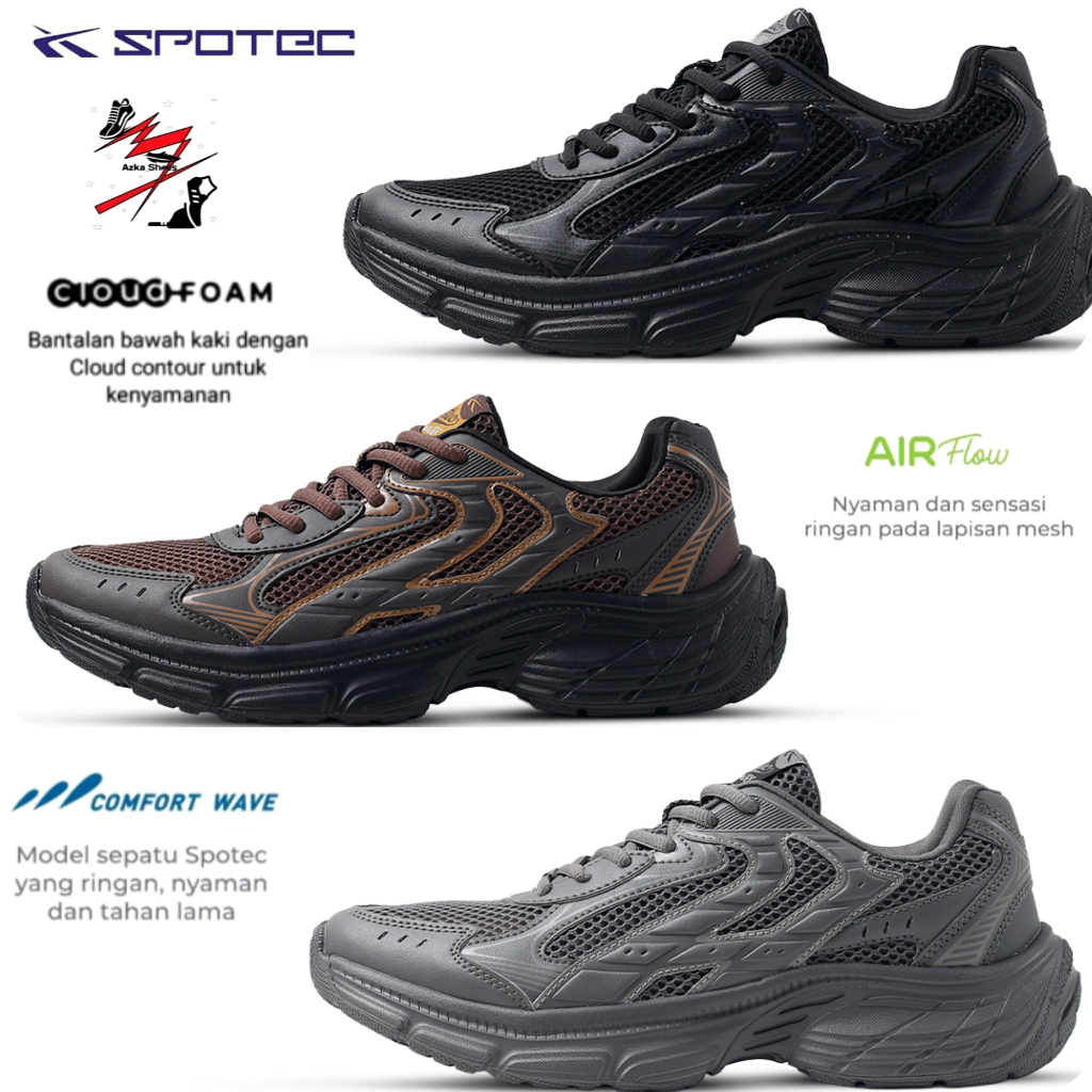 Jual SPOTEC CLEVER - Sepatu Running - Sepatu Lari - Sepatu Sekolah - Sepatu Original | Shopee Indonesia