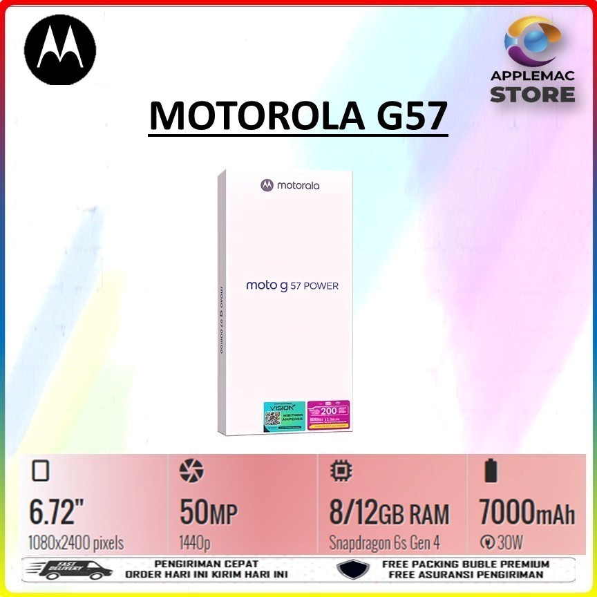 [LIVE KREATOR] Moto G57 Power 5G (8GB/128GB) RAMBoost 24GB - Snapdragon 6s Gen 4 - 7000mAh SiliconCarbon