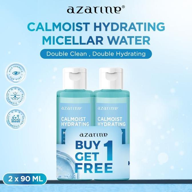 Zefori881 - [Bayar 1 Dapat 2] Azarine Calmoist Hydrating Micellar Water 90 Ml Pembersih Wajah Daily Make Up Untuk Semua Jenis Kulit Dengan Pentavitin Make Up Remover