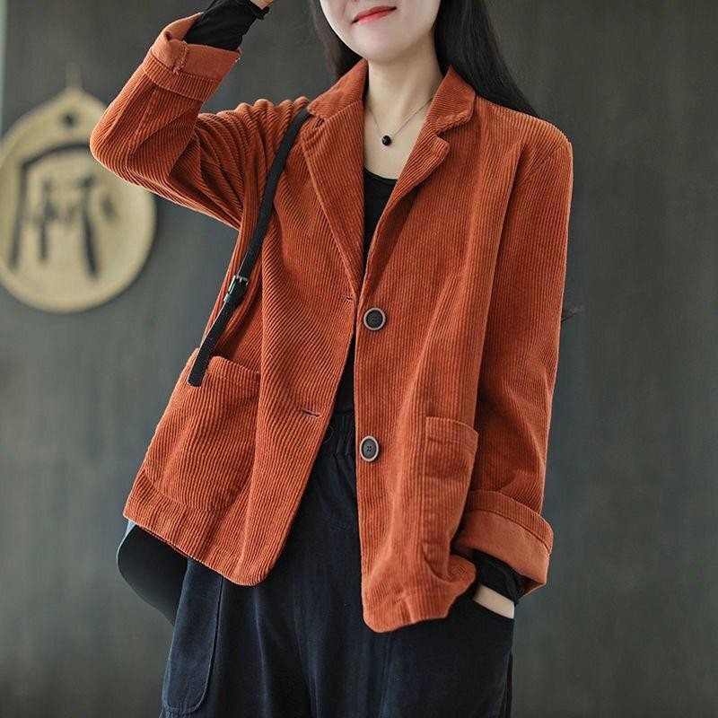 Jual Jas Pendek Korduroi Warna Solid, Jaket Kasual Retro | Shopee Indonesia