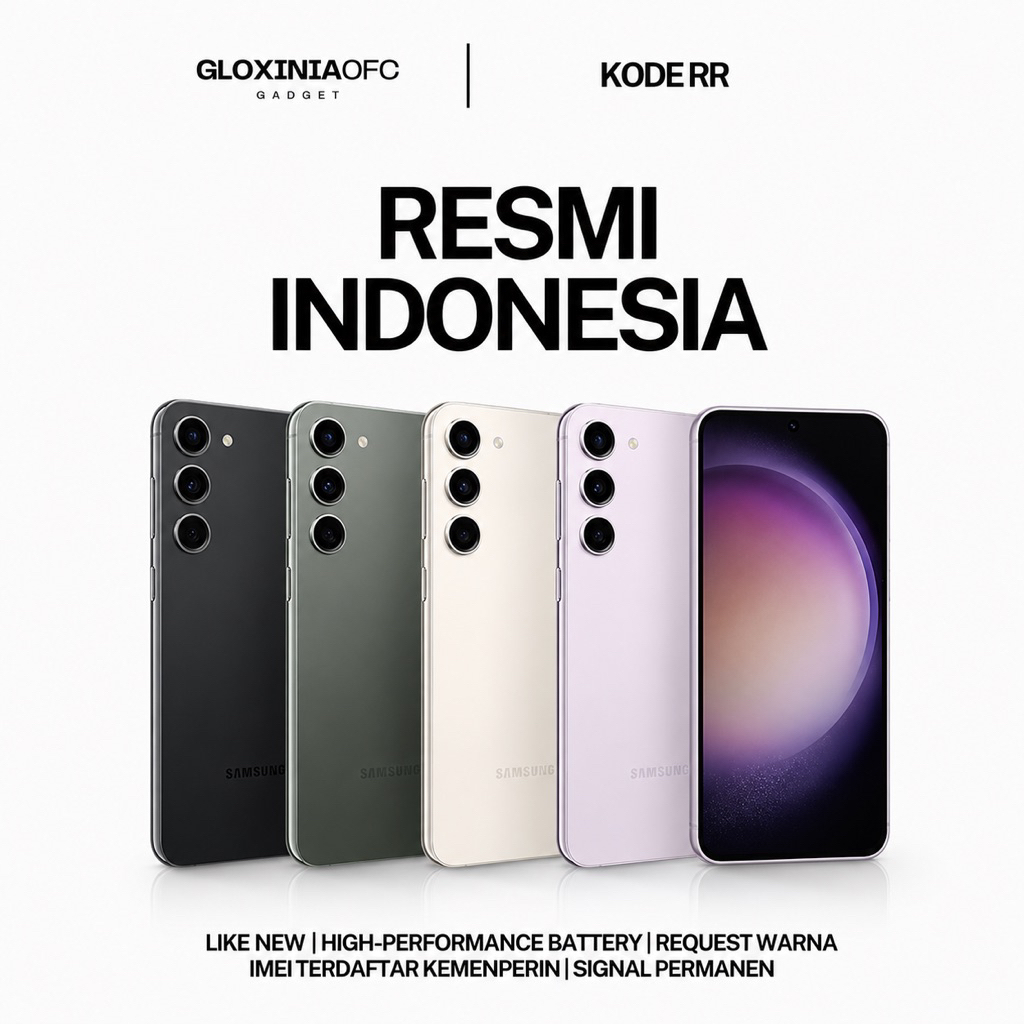 GLOXINIA - samsung galaxy s23+ 256gb 512gb - sein resmi ex display
