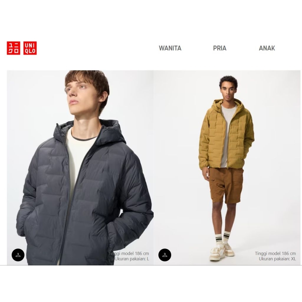 Jual Jacket pufftech parka UNIQLO New original warna Grey | Shopee Indonesia