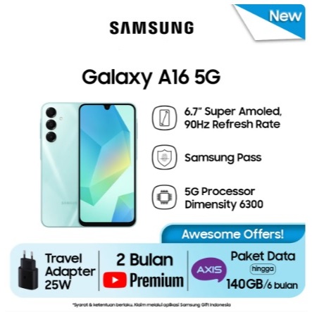 Samsung Galaxy A16 5G 8/128 GB Baru Garansi Resmi New