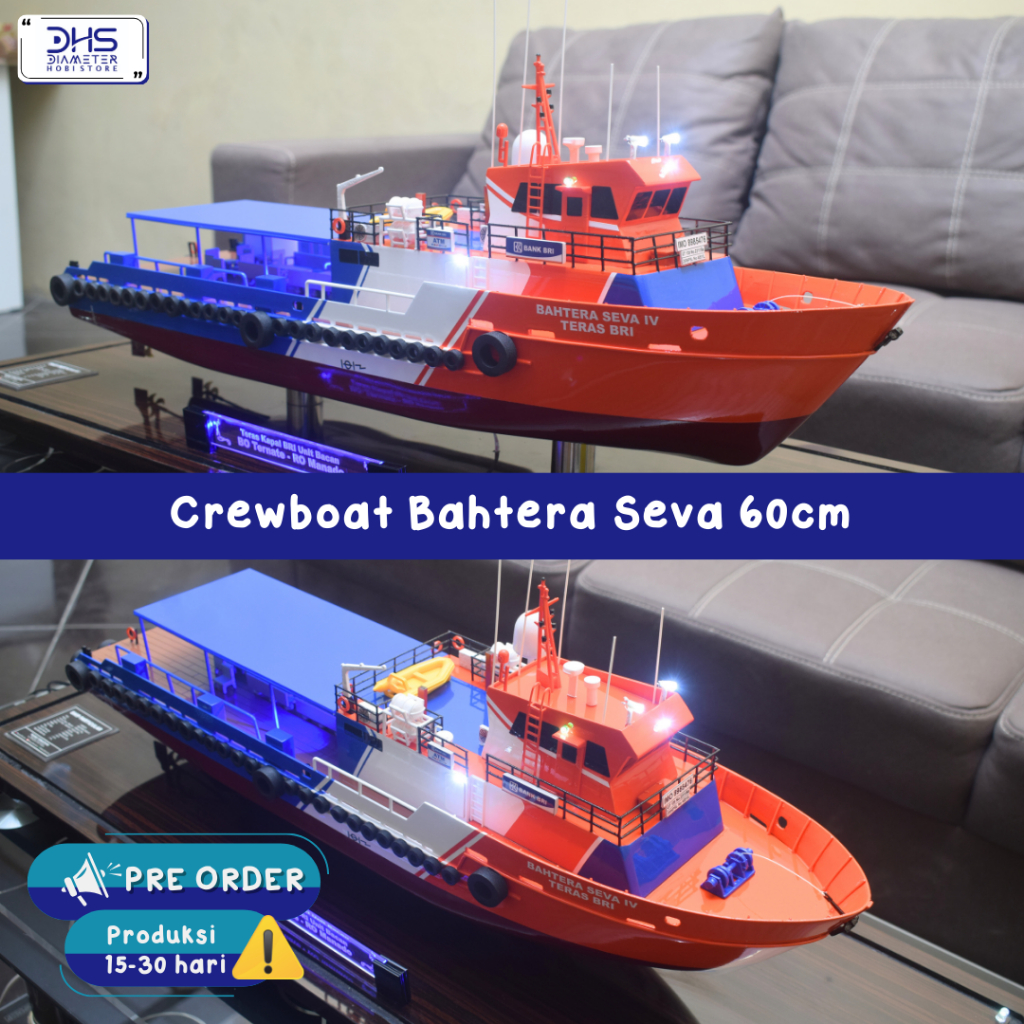 Jual (PRE ORDER) KAPAL CREWBOAT BAHTERA SEVA 60CM | Koleksi, Souvenir, Hiasan, Gift, Event | Shopee Indonesia