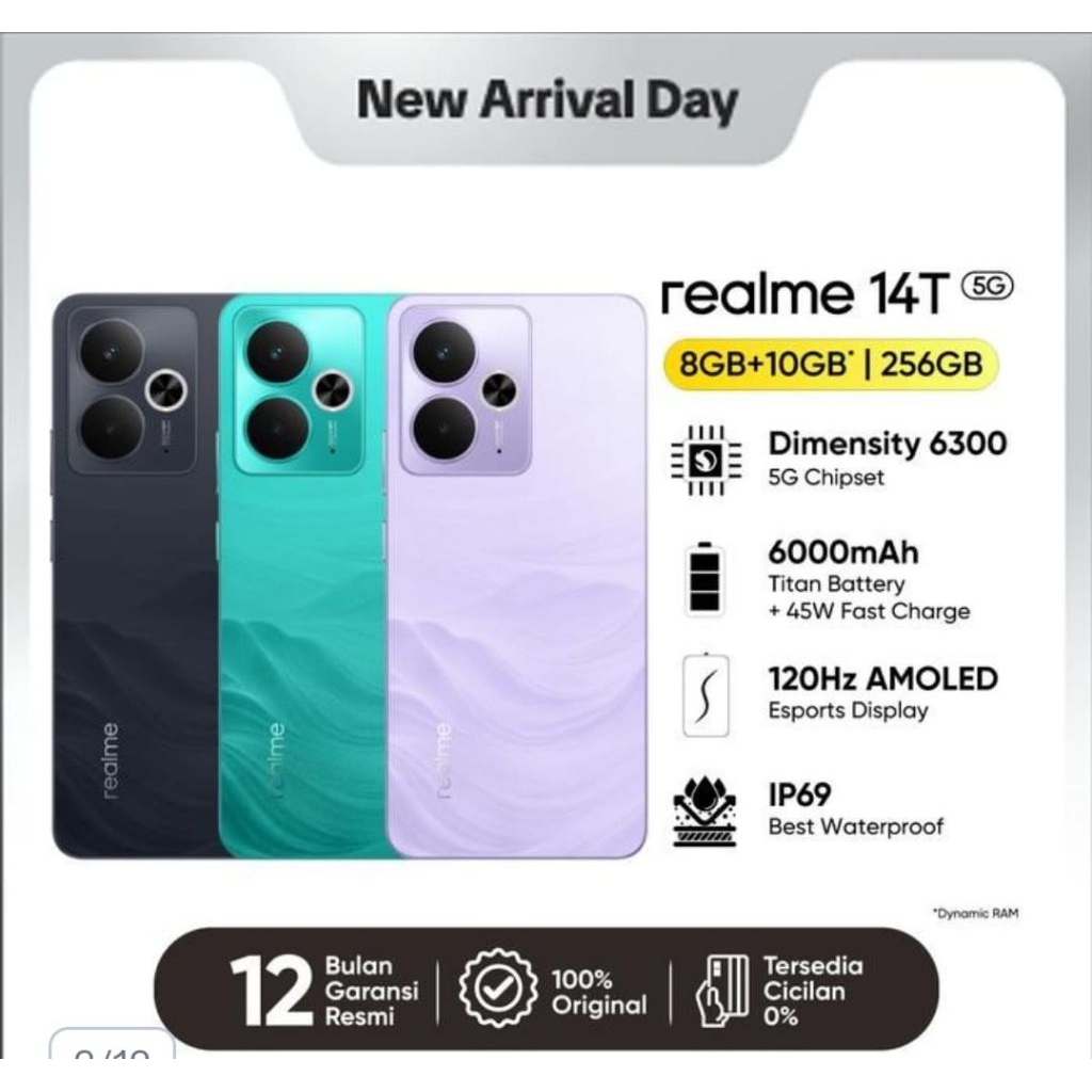 Jual Realme 14T 5G [8/128GB/256GB] - Garansi REALME INDONESIA | Shopee Indonesia