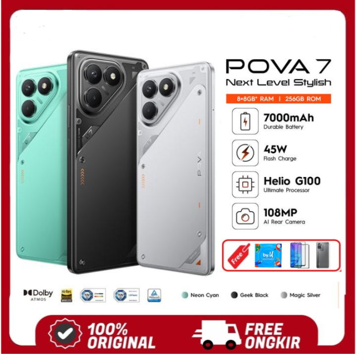 TECNO POVA 6 / POVA 7 RAM 8/256 GB 108MP Ultra Vivid Camera - Promo | Lazada Indonesia