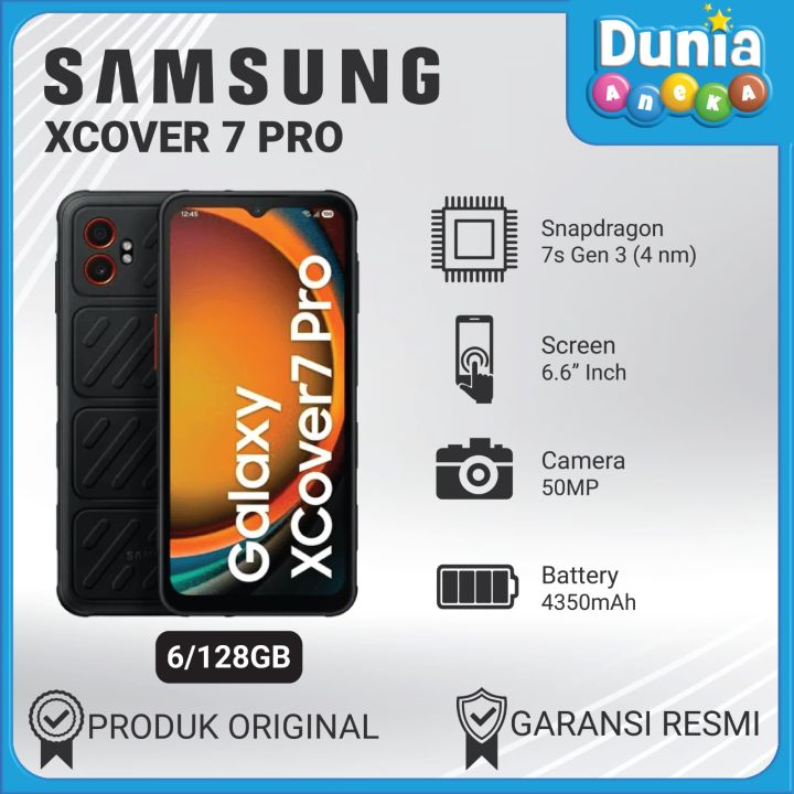 Samsung Galaxy XCover 7 Pro 6/128GB Black | Layar 6.6" | Baterai 4350mAh - Garansi Resmi | Lazada Indonesia