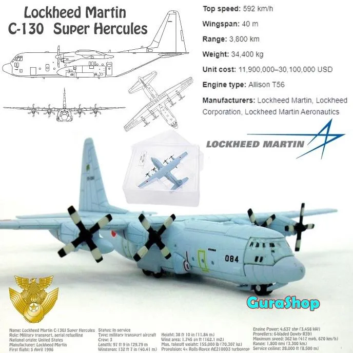 Miniatur Pesawat C-130H Hercules JASDF aircraft 1:250 diecast | Lazada Indonesia