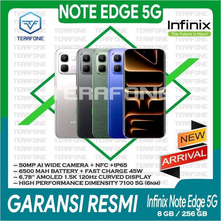 INFINIX NOTE EDGE 5G+ RAM 8/128  8/256 GB GARANSI RESMI TERMURAH