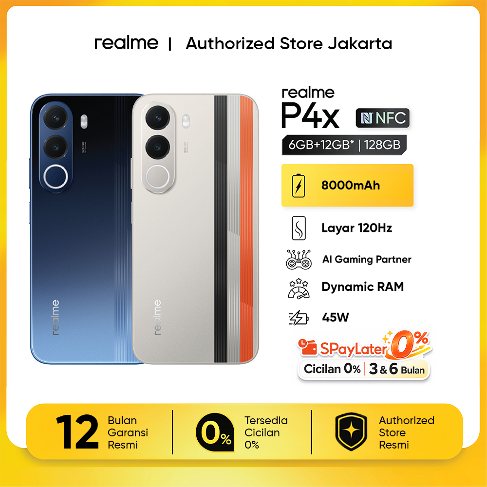 Jual realme P4x 6GB+128GB (8000mAh | Layar 120Hz | AI Gaming Partner) | Shopee Indonesia