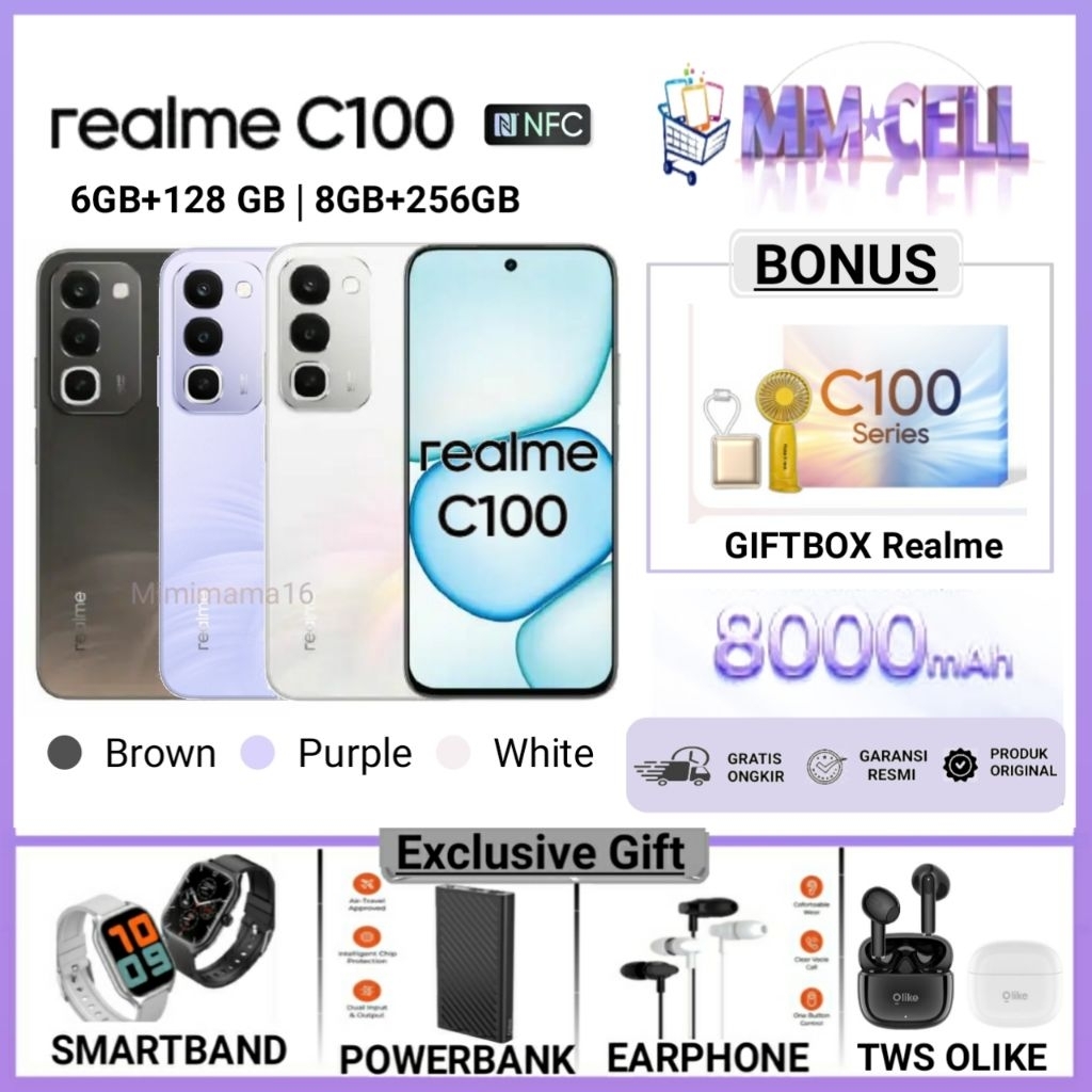 REALME C100 NFC RAM 6/128 | 8/256 GB GARANSI RESMI REALME INDONESIA