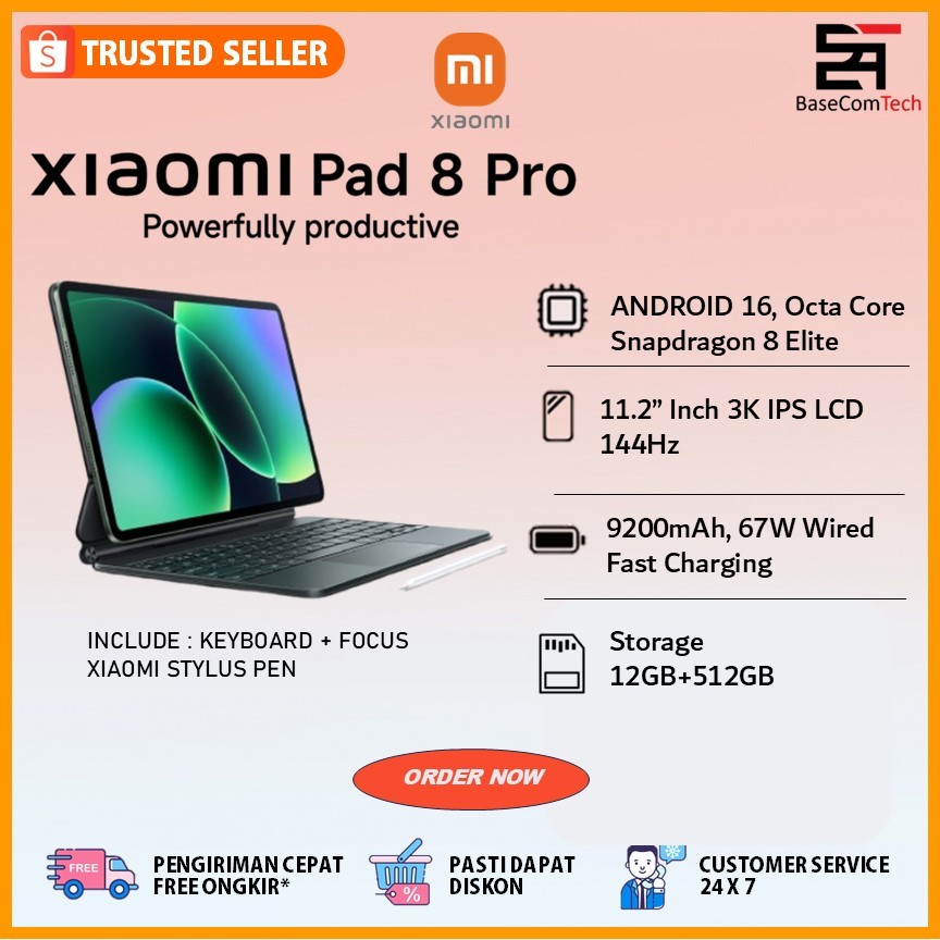 XIAOMI PAD 8 PRO 12GB 512GB 11.2 inch 3K 144Hz BNIB Garansi Resmi