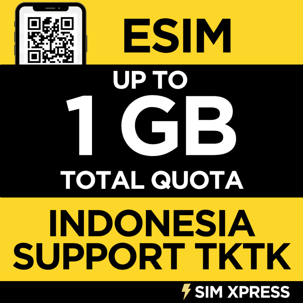 eSIM Roaming Dual Jaringan XL / Telkomsel Indonesia 1GB 7 HARI Garansi dan Termurah di Shopee | Solusi Internet IMEI Blokir | HP Ex Inter