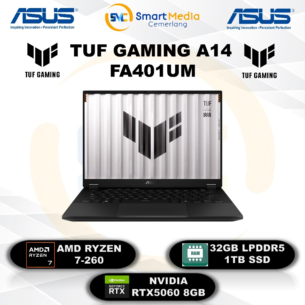 ASUS TUF Gaming A14 FA401UM Ryzen 7 260 32GB 1TB SSD RTX5060 8GB 14" WQXGA W11 Office