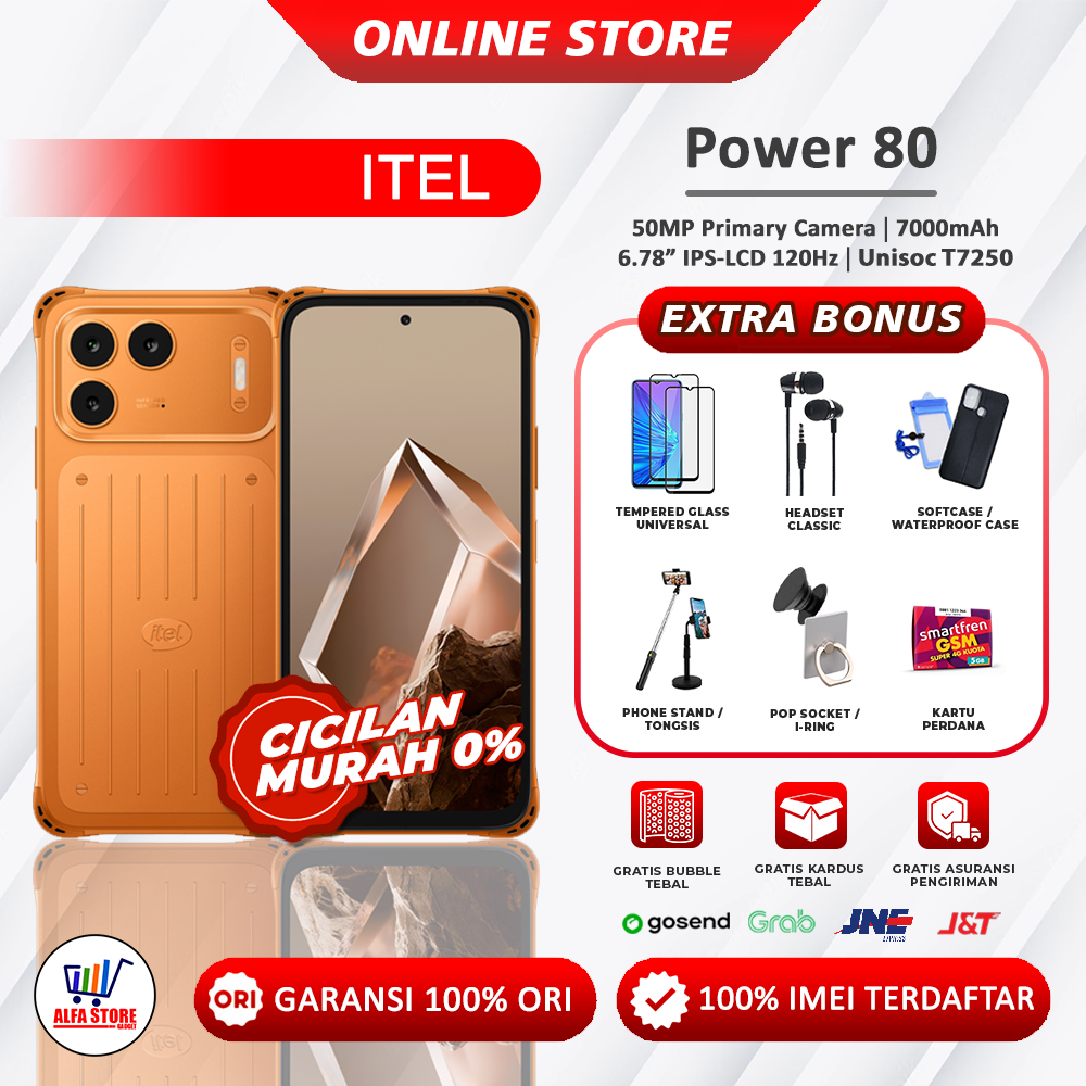 Itel P80 Power 80 Ram 4/128GB Garansi Resmi