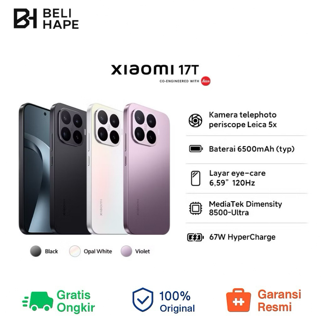 Xiaomi 17T 12/256GB Garansi Resmi