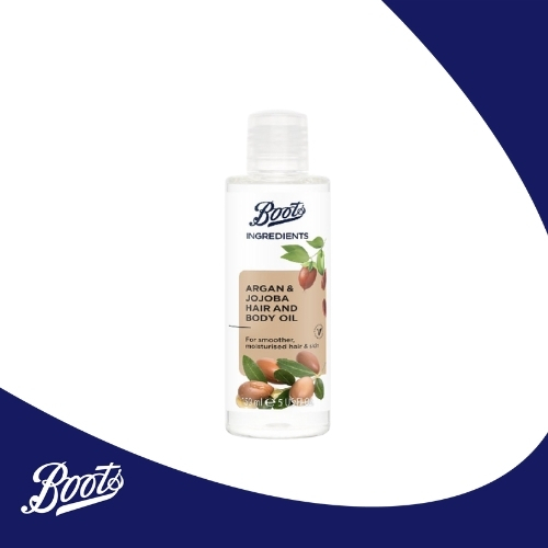 Jual BOOTS Ingredients Argan & Jojoba Hair And Body Oil 150 mL | Shopee Indonesia