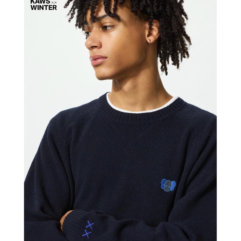 Jual Sweater UNIQLO Lambswool Kerah Bulat, Warna Blue, Ukuran L | Shopee Indonesia