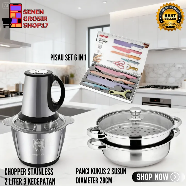 SN COD PAKET CHOJESI ( CHOPPER + PANCI SIOMAY + PISAU JERAMI) | Lazada Indonesia