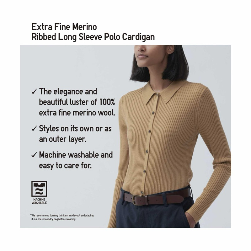 Jual SALE UNIQLO WOMEN CARDIGAN POLO EXTRA FINE MERINO ORIGINAL/SALE UNIQLO CARDIGAN POLO SWEATER ORIGINAL | Shopee Indonesia