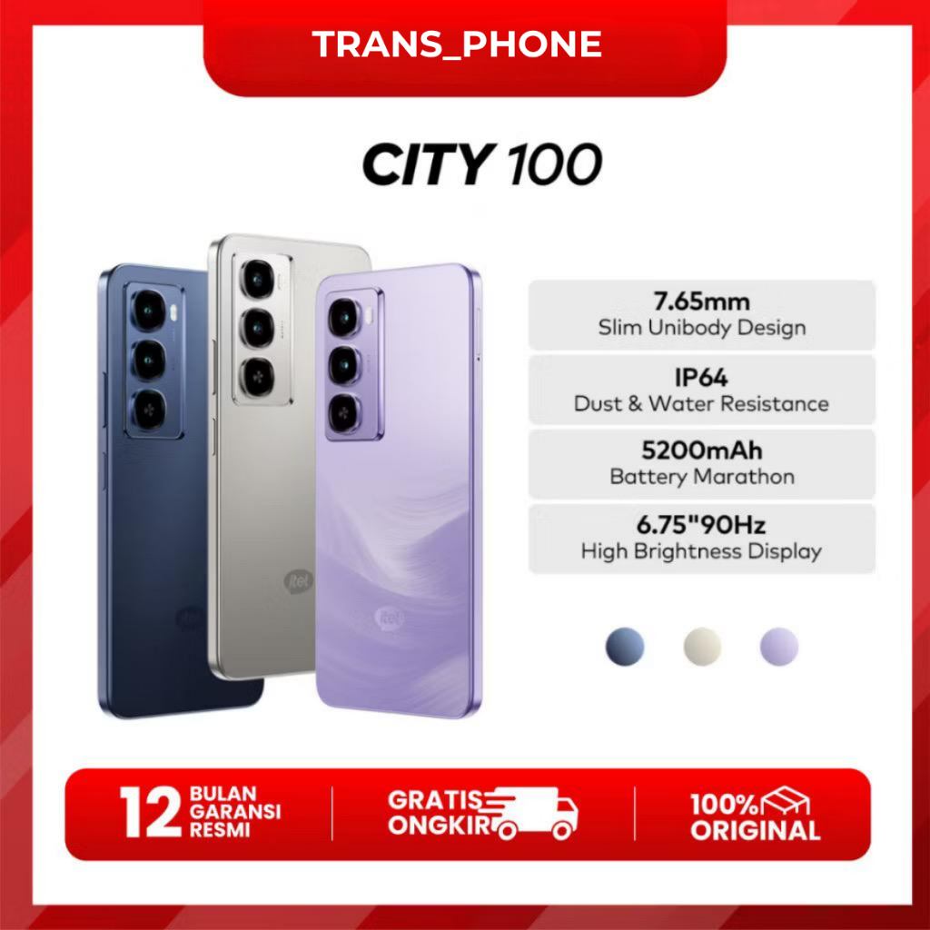 Jual Itel City 100 8/128GB // 6/128GB 5200mAh Garansi resmi 1 Tahun | Shopee Indonesia