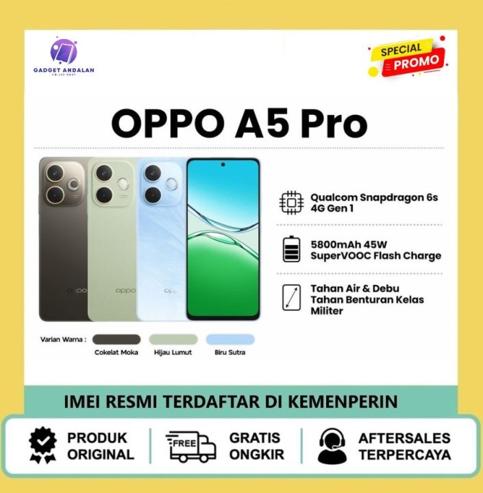 OPPO A5 Pro 8/128GB & 8/256GB Snapdragon 6s 4G Gen1 | Lazada Indonesia