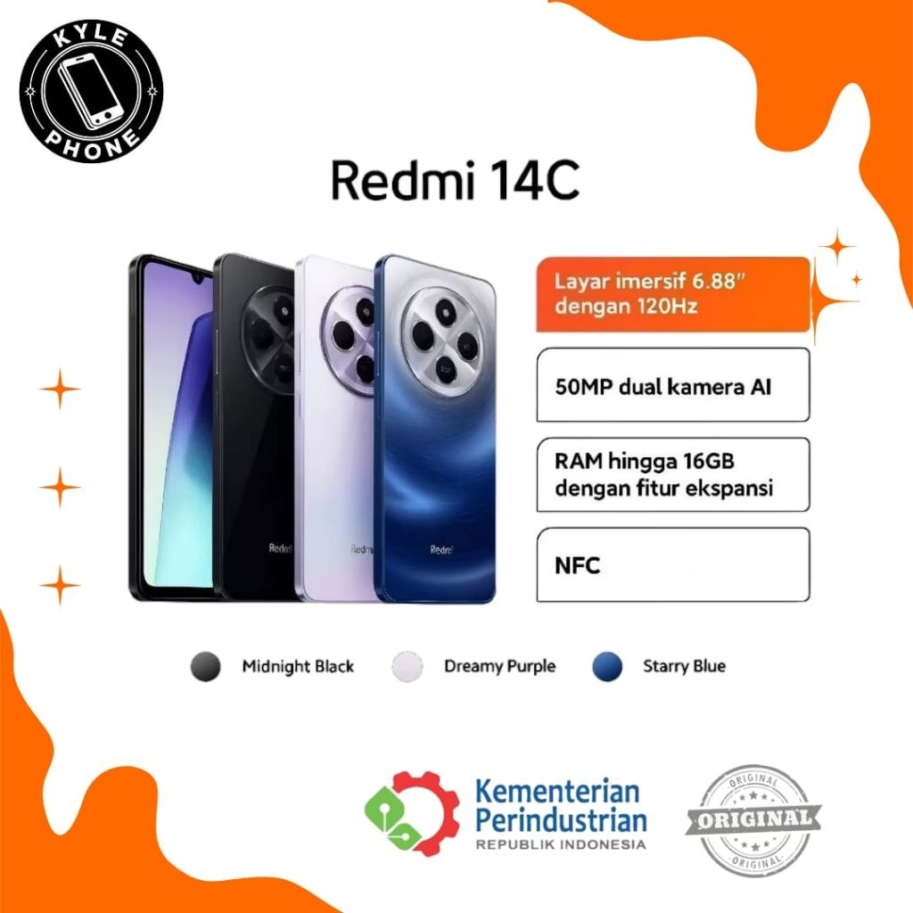 Xiaomi Redmi 14c 8/256 Bergaransi Resmi Xiaomi Tam Indonesia