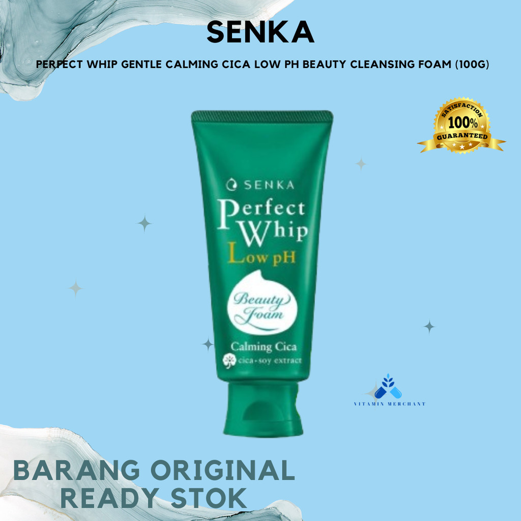 SENKA Perfect Whip Gentle Calming Cica Low Ph Beauty Cleansing Foam (100g) - vm2