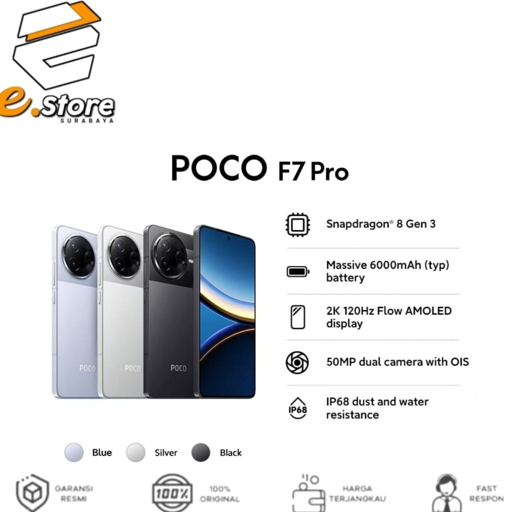 POCO F7 PRO 12GB/512GB GARANSI RESMI XIAOMI INDONESIA