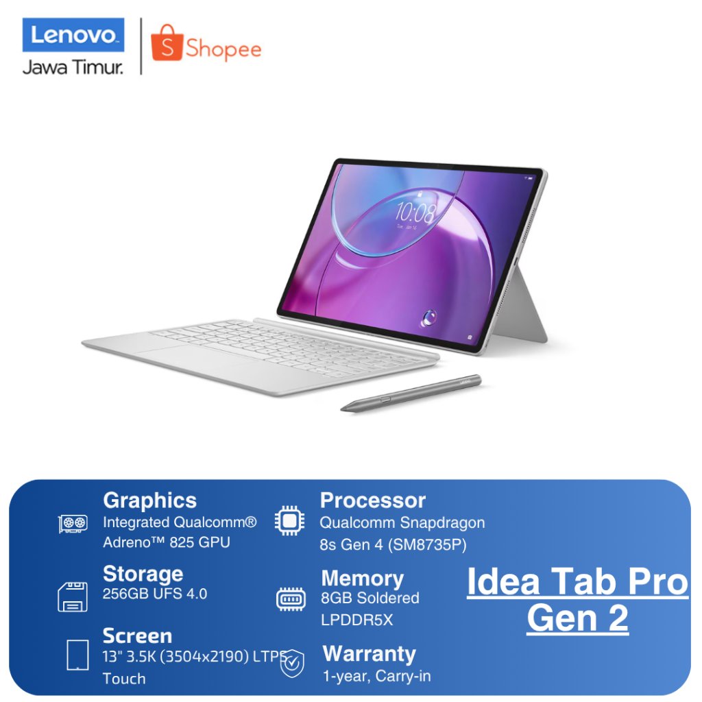 Lenovo Idea Tab Pro Gen 2 88ID Qualcomm Snapdragon 8s Gen 4 8GB 256GB Android 16 1Y