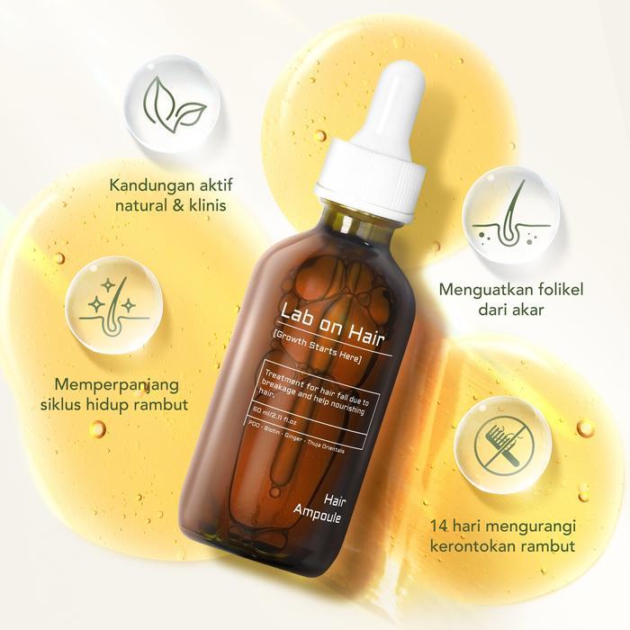 BERKUALITAS Lab on Hair Bundle 4in1 Shampoo + Ampoule + Scalp Spray + Hair Mask - Paket Lengkap
