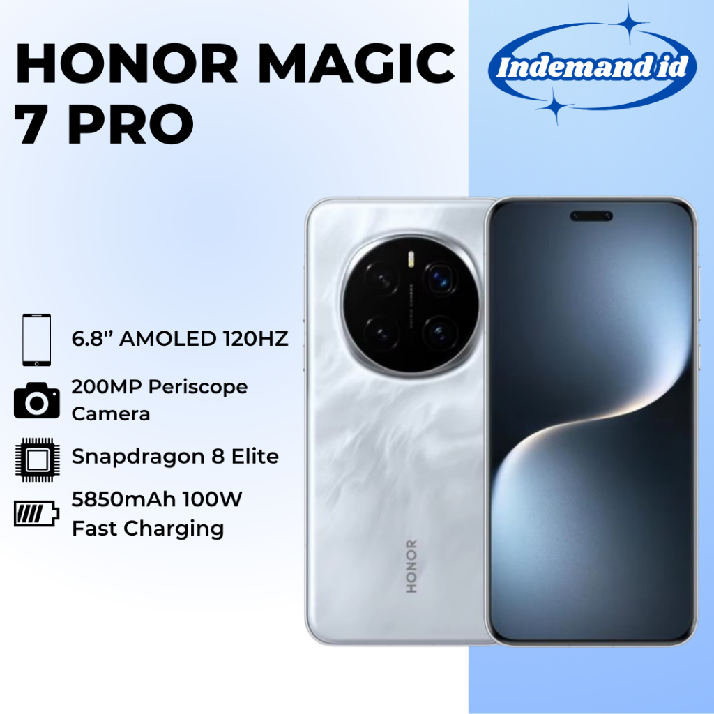 Jual Honor Magic 7 Pro 5G 6.8 " OLED 120Hz Qualcomm Snapdragon 8 Elite 5850mAh 100W NFC Android 15 | Shopee Indonesia