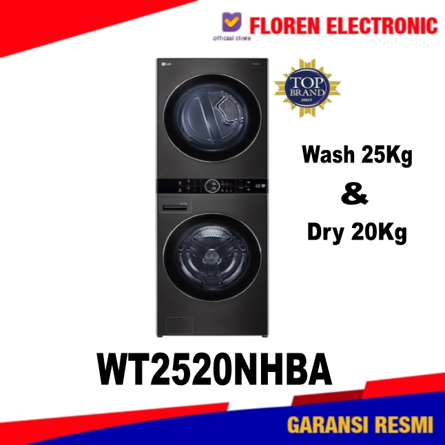 Jual LG WT2520NHBA WashTower Mesin Cuci Washer & Dryer 25kg/20Kg | WT 2520 NHBA | Shopee Indonesia